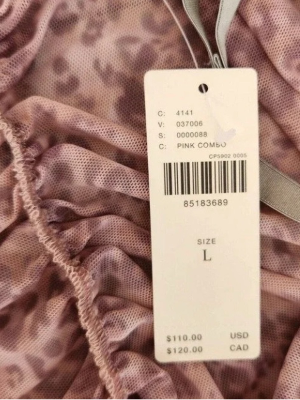 New Anthropologie Blush Pink Slip Midi Fitted Dress with Chain Detail Sz Large - Picture 7 of 8